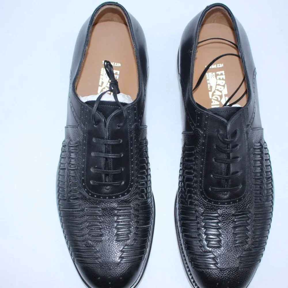 Salvatore Ferragamo 'Foster' Leather Oxford 8.5 EE $1290 Dress Shoes - Picture 8 of 10